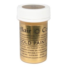 Edible Food Colouring Sugarflair Paint Gold 20g Cake Decorating Sugarcraft