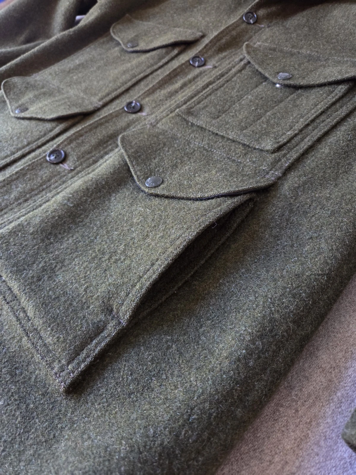 Filson Mackinaw Wool Cruiser Jacket | Size 40 | Forest Green | MSRP $599 | MiUSA - product detail image 11
