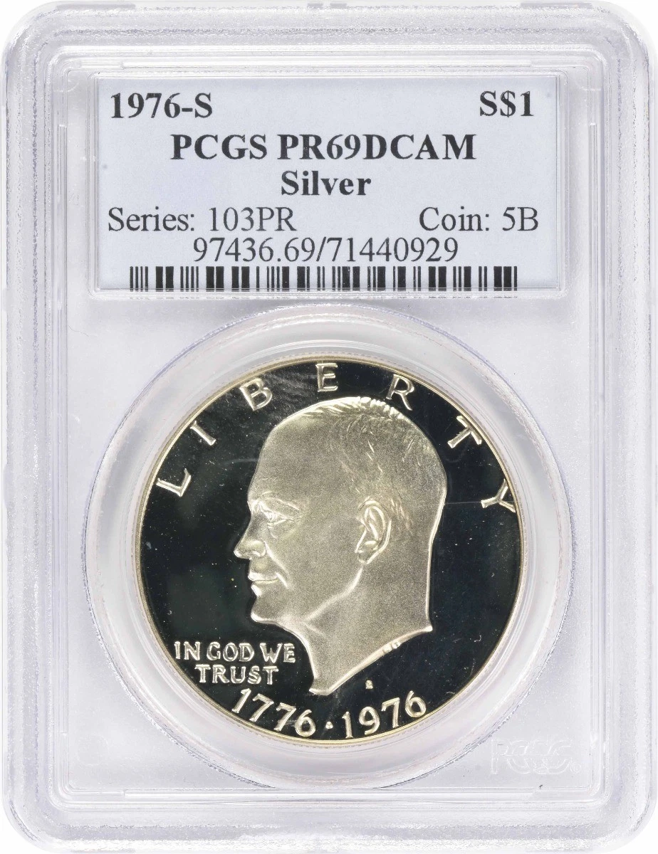 Silver Proof PCGS Certified PR 69 Graded US Dollar Coins for sale