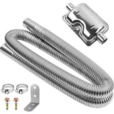 120cm Edelstahl Abgasschlauch 25mm für Standheizung Generator Schalldämpfer