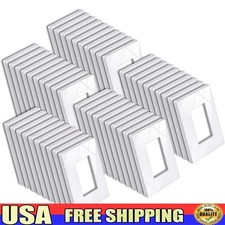 50 Pack 1 Gang Screwless Decorator Wall Plate Decorative Outlet Cover New