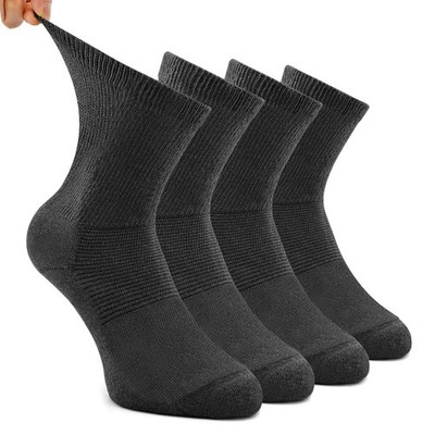 Busy Socks Crew Cushioned Men Women X-Large-XX-Large, 4 Pairs Dark Gray 