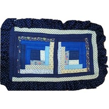 Vintage Quilted Patchwork Country Style Pillow Case Sham 27 X 17" Handmade