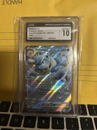 CGC 10 GEM MINT Pokemon Scarlet & Violet 151 #009/165 Blastoise ex Holo English