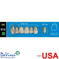 DAVINCIS13 Upper Anterior A0 (1 X 6) - Square -  Davinci 4 layers Denture 112541