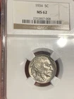 1934 Buffalo Nickel NGC MS62