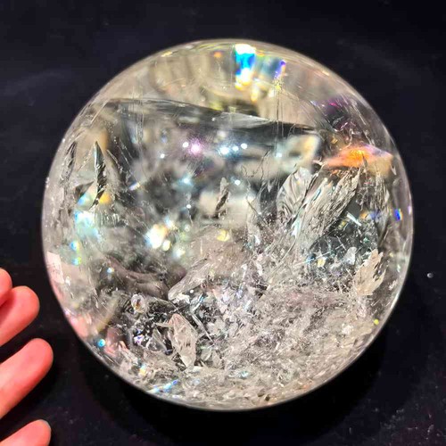 6LB Top Natural Rainbow clear Quartz Mineral Sphere Crystal Ball Energy Gem - Picture 20 of 24