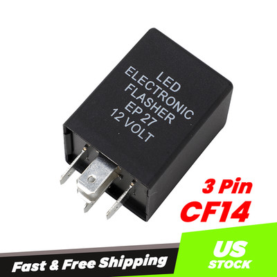 Turn Signal Hazard LED Flasher Relay CF14 3Pin JL-02 Fix Fast Hyper-flash Blink