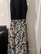 CALVIN KLEIN multi floral patches sheer lined tie sleeveless maxi dress $139
