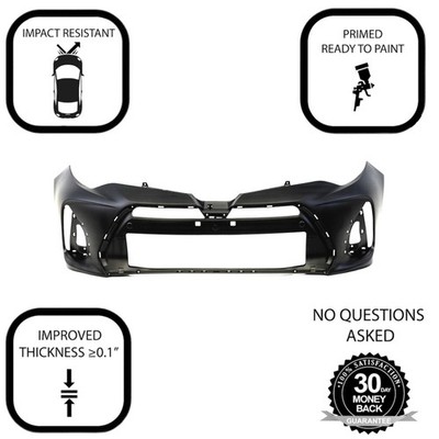 Front Bumper Cover For 2017-2019 Toyota Corolla SE/XSE Primed