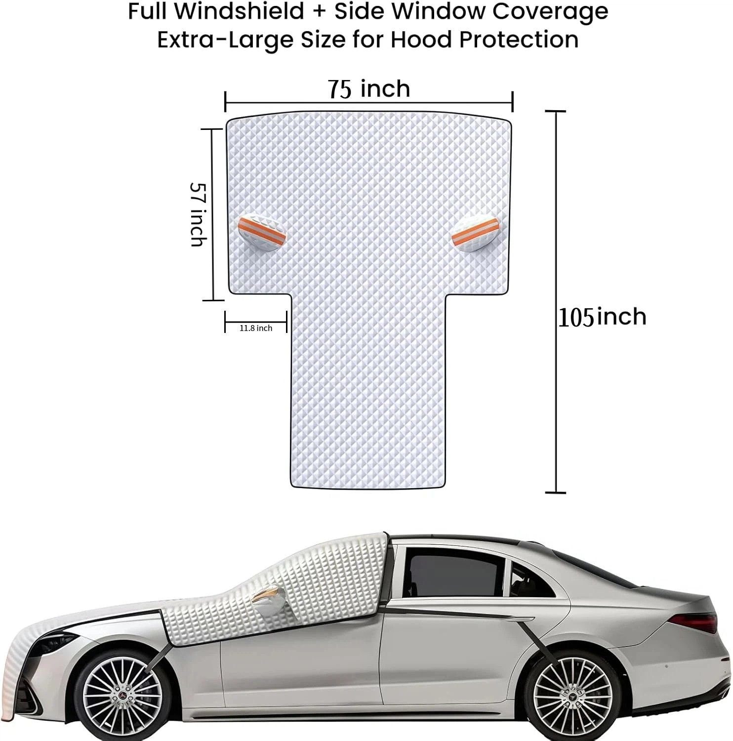 Car Truck Windshield Cover Winter Snow Ice Rain Frost Guard Sun Shade Outdoor US