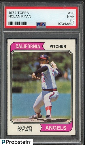 1974 Topps #20 Nolan Ryan Angels HOF PSA 7.5 NM+