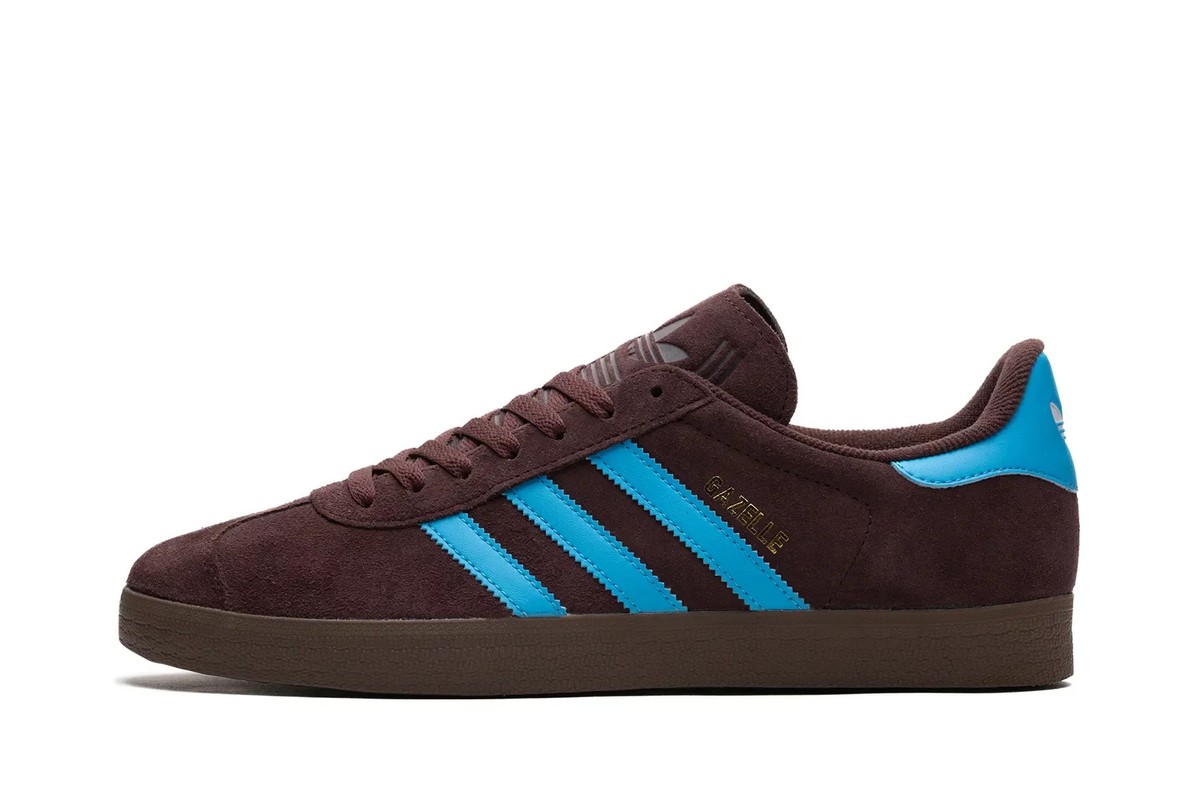 adidas Originals Gazelle Shadow Brown Blue Gum JH5392 Men's Size New