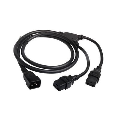 PDU UPS Power Cable Y Splitter IEC Y Splitter Cable C20 to 2 x C19 Extension ...