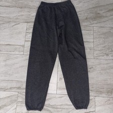 Vintage Tultex Sweatpants Mens Size Small Gray Gusset Fleece 80s USA Made