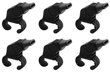 Fox 40 Sonik Blast CMG 3-Chamber Pealess Whistle w/ Fingergrip, Black (6-Pack)
