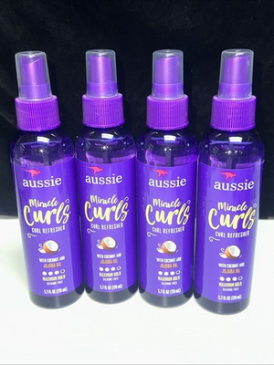#ad 4 Pack Aussie Miracle Curls Curl Refresher 5.7oz Pump Max Hold Frizz $32.99