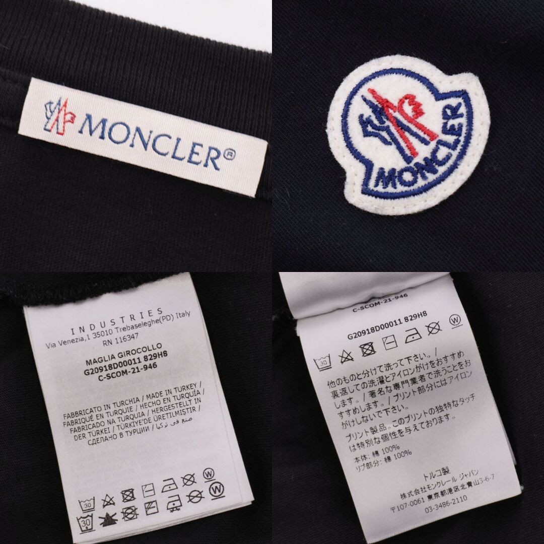Moncler 2021 T-shirt Top Long Sleeve Logo Cotton Men XL Black Used MOLO-0 thumbnail 5