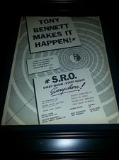 Tony Bennett 1967 Rare Original Classic Tour Promo Poster Ad Framed!