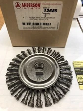 5 pcs.  ANDERSON # 12685 4-1/2” X .020 X 5/8-11 AH STRINGER BEAD BRUSH (loc stk)