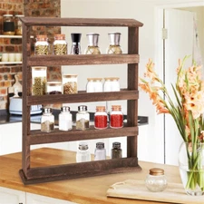 Heavy Duty Spice Rack Organizer Wall Mounted Space Saver For Kitchen Countertop 