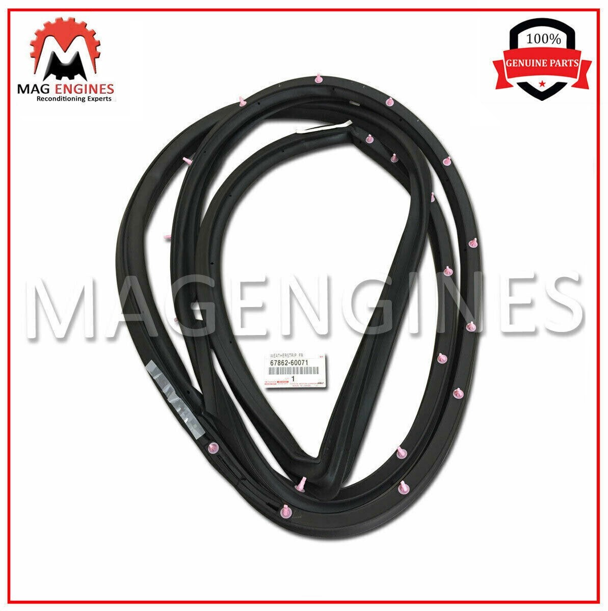 67862-60071 GENUINE OEM FRONT DOOR WEATHERSTRIP, LH FOR LAND