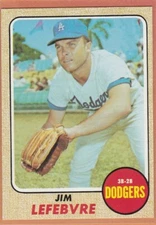 1968 TOPPS BASEBALL JIM LEFEBVRE #457 DODGERS NRMT *78129