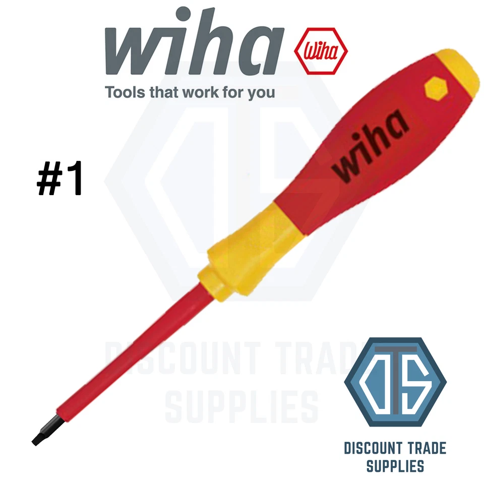 WIHA Soft Finish Electric Screwdriver Robertson Square #1 32396 VDE 1000V