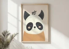 Panda Nursery Wall Art Print ~ Kids Animal Posters Decor