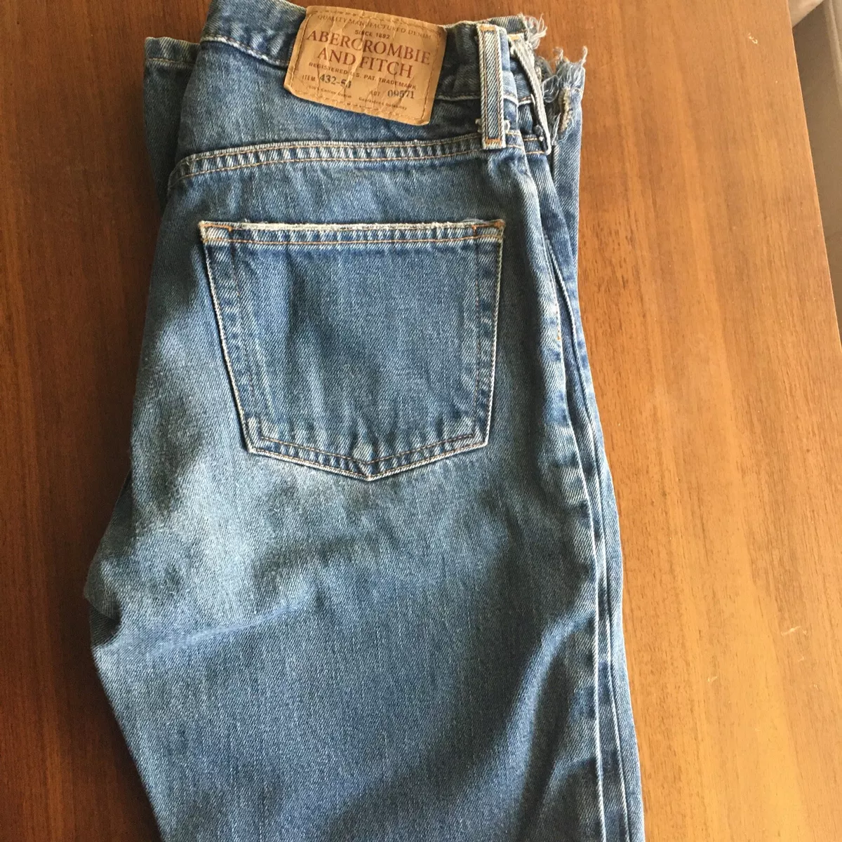 Abercrombie and fitch button fly best sale jeans