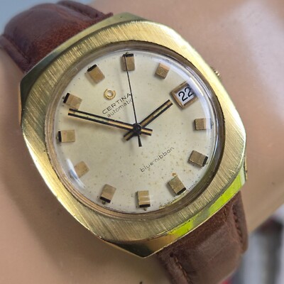 Vintage CERTINA Blue Ribbon men's automatic watch 25-651 27Jewels swiss 1960s