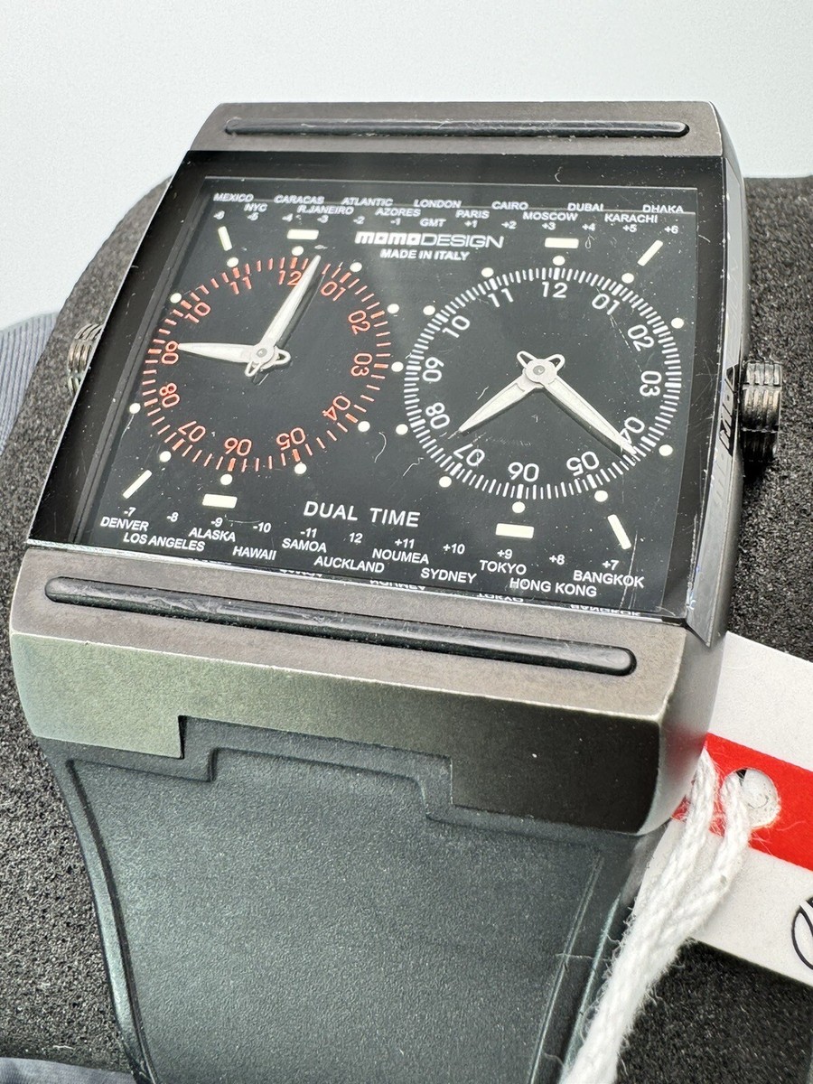 Men's Watch Momodesign Black Titanium MD077 Swiss Dual Movement