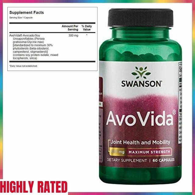 AVOCADO SOY Maximum Strength ASU Supplement for Joints 300mg 60