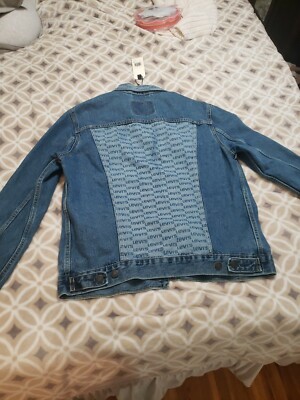 Levi's Strauss Men's Premium Cotton Button Up Denim Jean Jacket Levis allover L