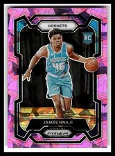 2023-24 Panini Prizm #159 James Nnaji Prizms Pink Ice