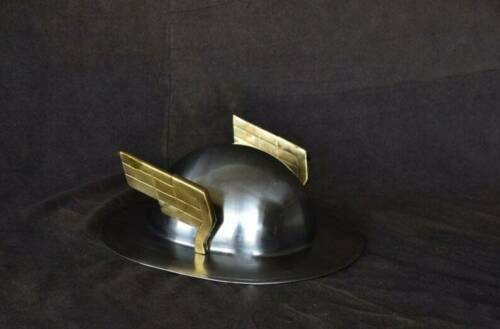 Sombrero medieval hecho a mano elegante casco de acero de Jay Garrick The Flash para LARP