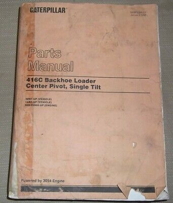 CAT CATERPILLAR 416C BACKHOE LOADER PARTS MANUAL BOOK S/N 4ZN00001-UP