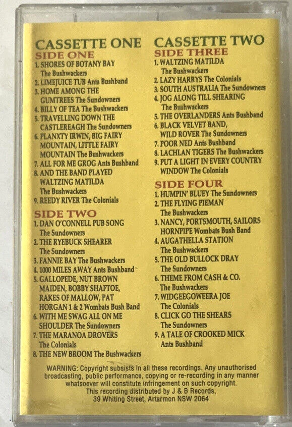 Waltzing Matilda 2 Cassette Tapes The Best Of The Bushwackers - Image 3 of 4