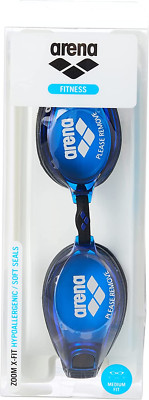 Arena Lunettes De Natation Zoom X-Fit - Verres Larges, Antibuée, UV - Pont De Nez Réglable En Néoprène - Joints Silicone Doux - Mixte Adulte