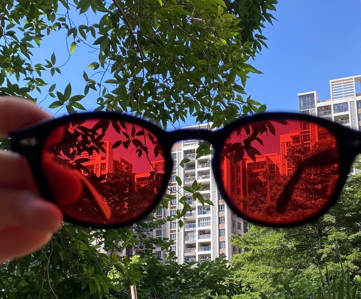 Men Red sunglasses handmade red sunglasses Johhny Depp black