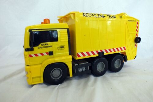 Vintage Dickie Toys Mann City Cleaner Recycling Garbage Truck BIG PLASTIC 16"