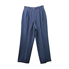 LAUREN Ralph Lauren Dress Pants Navy Pleated Lined Wool Women 10 29x28