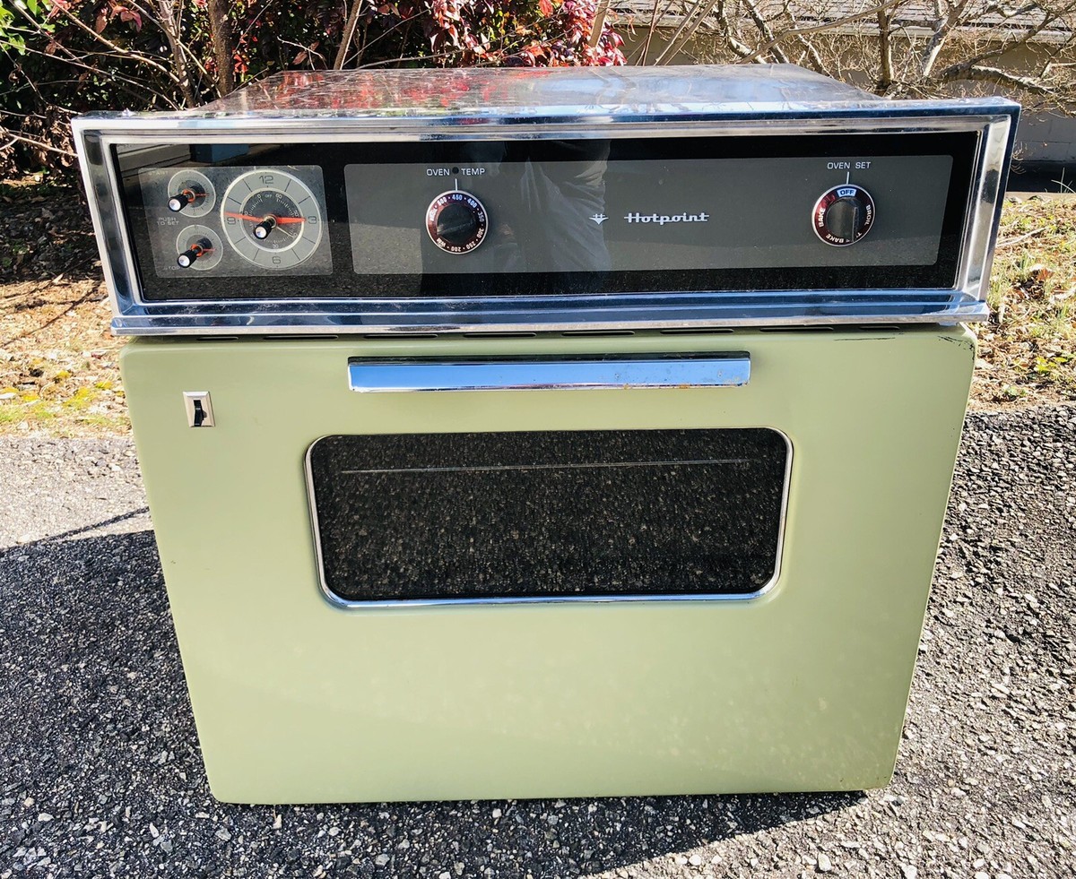 ✨ Vintage Mid Century Modern Avocado Green Electric Wall Oven