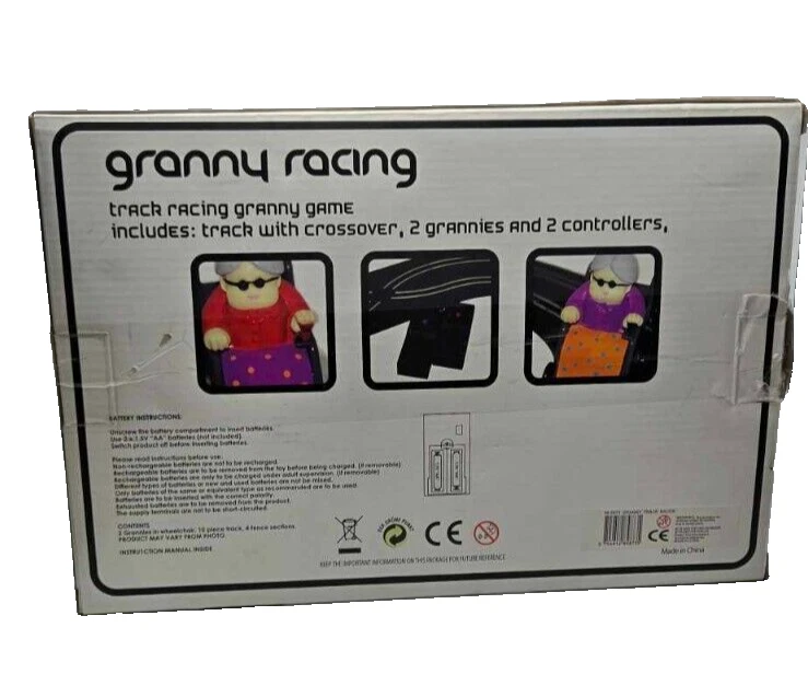 Granny Racing Coche Ranura Abuelas en Sillas de Ruedas 10 piezas Pista Sin Usar Caja Abierta Foto 3 de 4