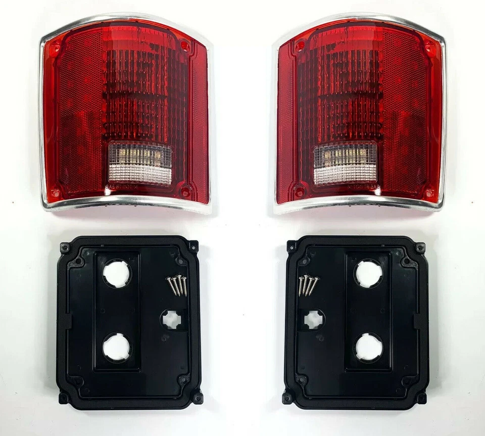 Par de luces traseras secuenciales freno LED con moldura camioneta Chevrolet 1973-1987 Foto 2 de 4