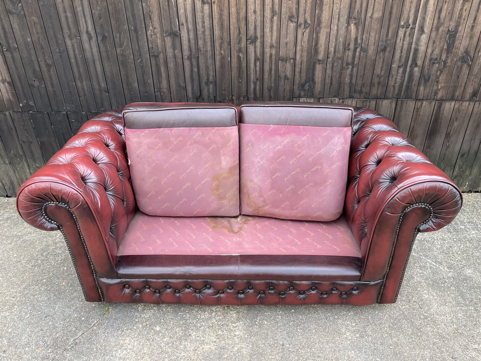 *Vintage Oxblood Leather Chesterfield sofa 2 Seater FREE DELIVERY 🚚* eBay