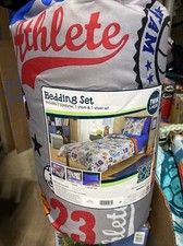 Sport Bed In Bag Twin 5 Piece Set Plus Soccer Ball Plush Pillow