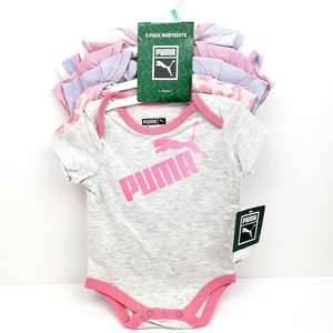 Puma Infante Bebe Nina Talla 3 6 Meses Rosa Purpura Trajes 5 Pack Monos Ebay