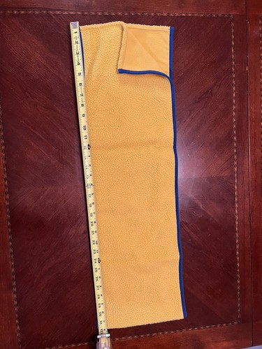 Aime Leon Dore ALD Gothic Fleece Scarf in Oil Yellow 66” x 10” Extra Soft Plush - Picture 7 of 10
