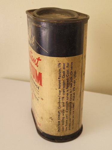 Vintage INSTANT POSTUM Cereal Beverage Tin - General Foods - Picture 5 of 5